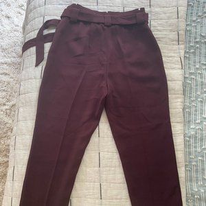 Express Burgundy Crepe Pants